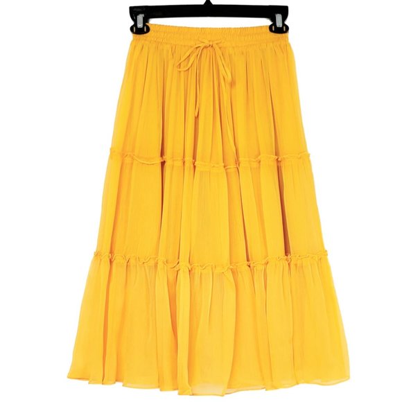 NWT WDNY Tiered Ruffle Elastic Waist Skirt - Picture 2 of 4